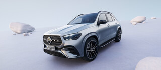 Studioaufnahme eines silbernen Mercedes-Benz GLE  | © Mercedes-Benz AG